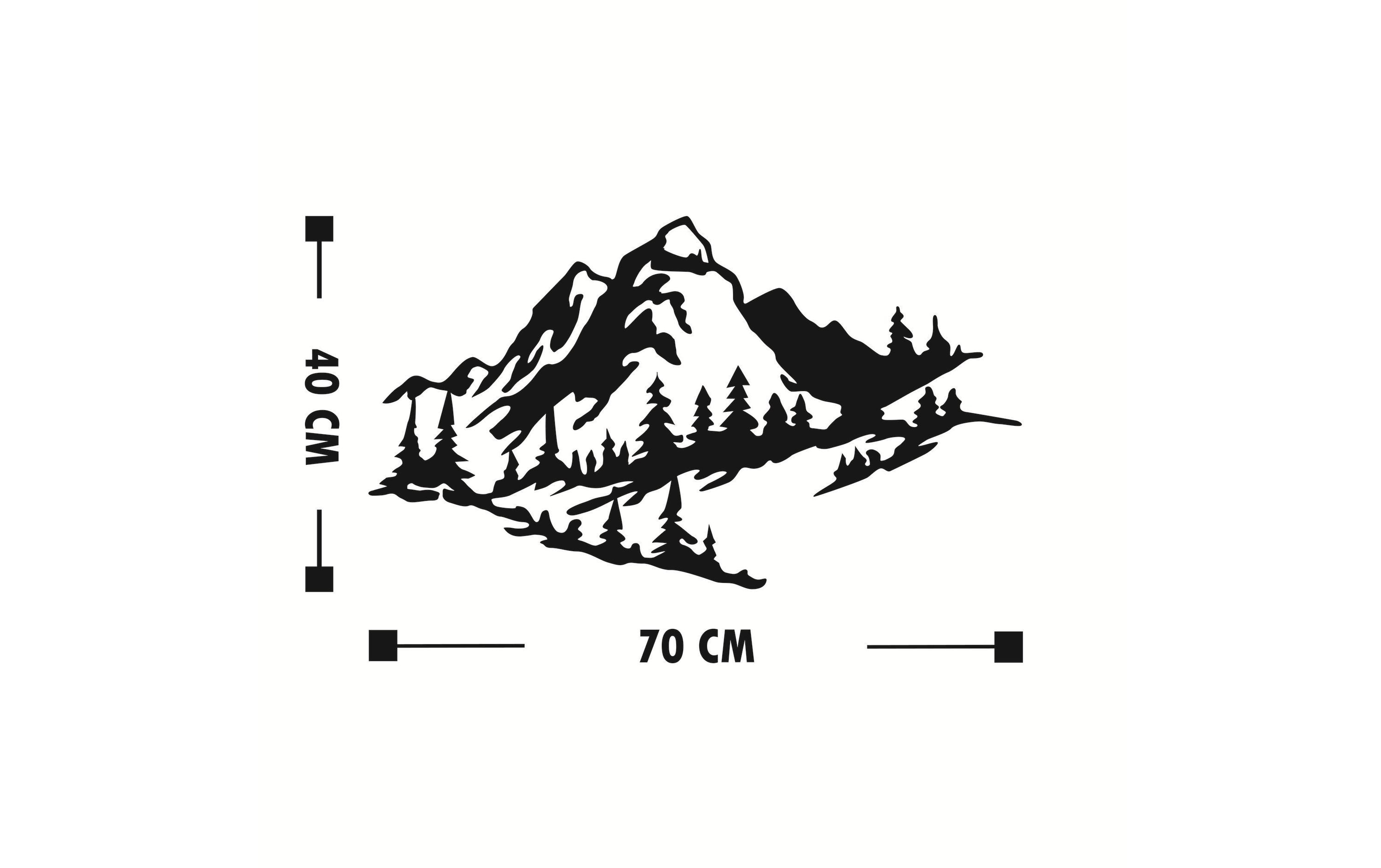 Wanddekoration Mountain 40 x 70 cmMetall-Wand-Accessoire