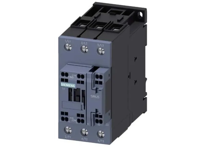Kontaktor 65A 30KW 3P 1NO 1NC 230V AC fjederklemme 3RT2037-3AP00