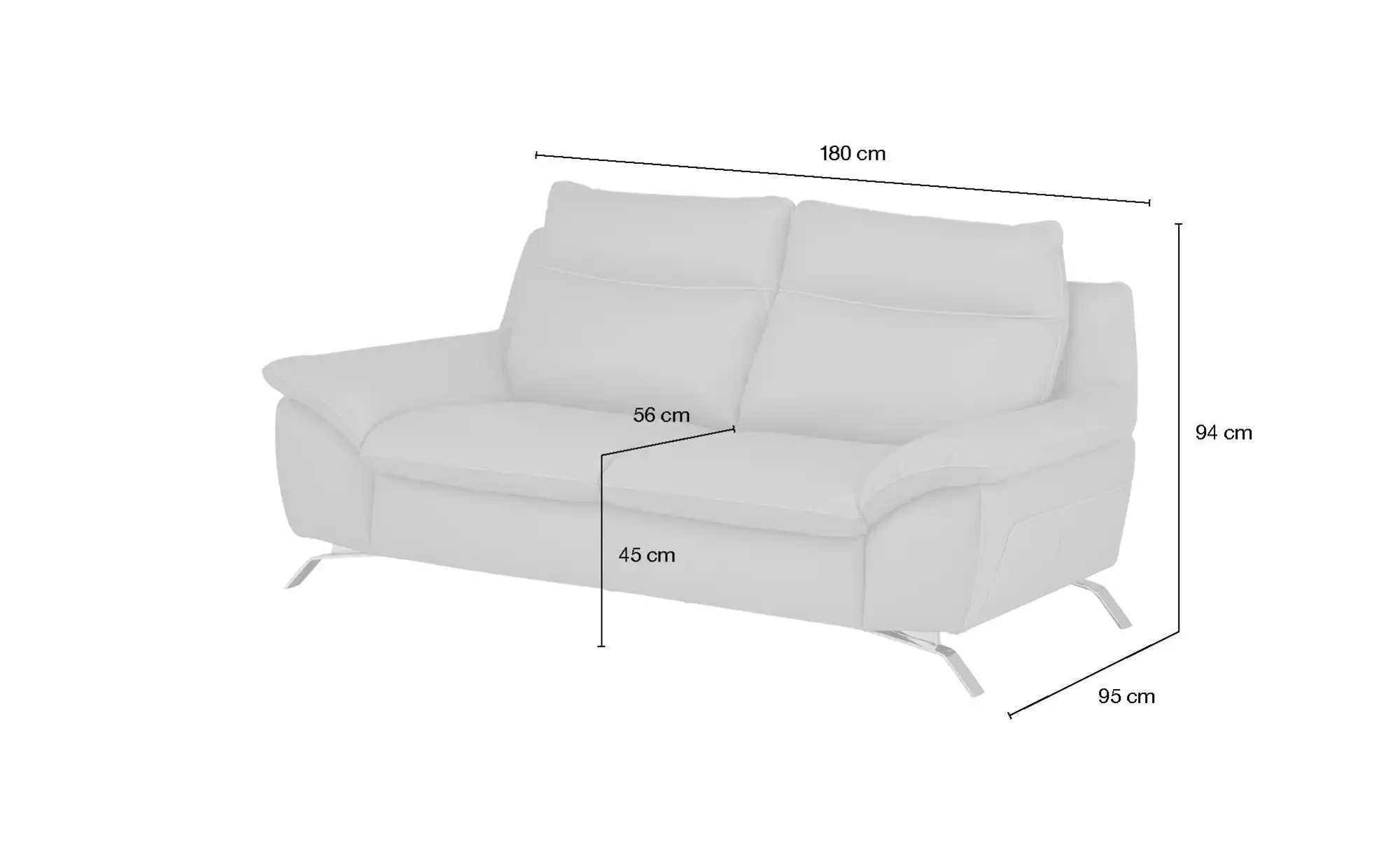 Natuzzi Editions Sofa aus Echtleder Orlando