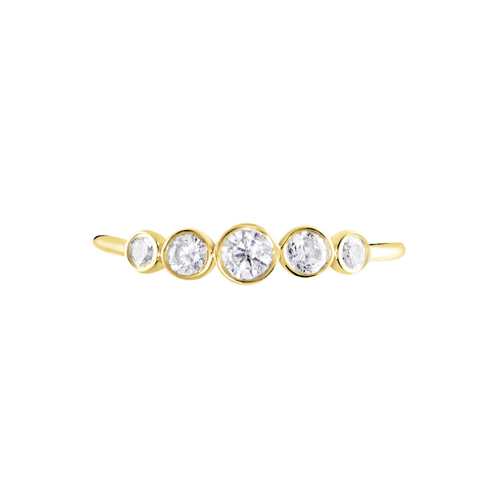 Bague Or Jaune Sabinus Oxydes De Zirconium