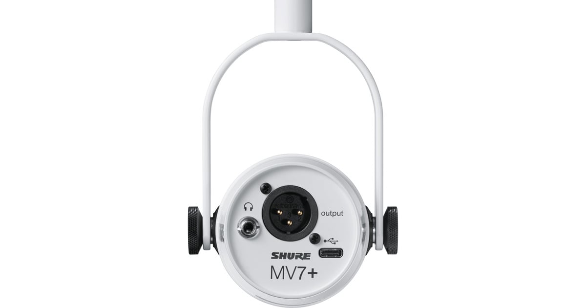 SHUREMV7+ Podcastmicrofoon  (Wit)
