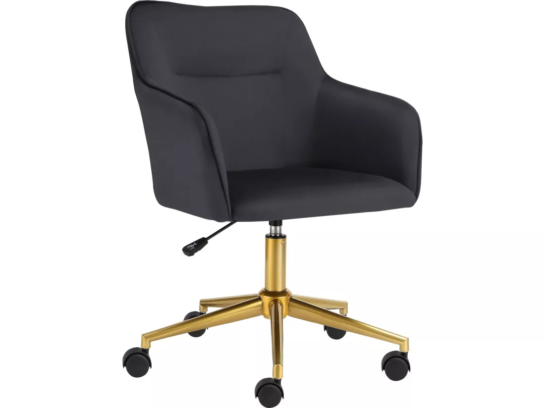 Chaise de bureau gris / or