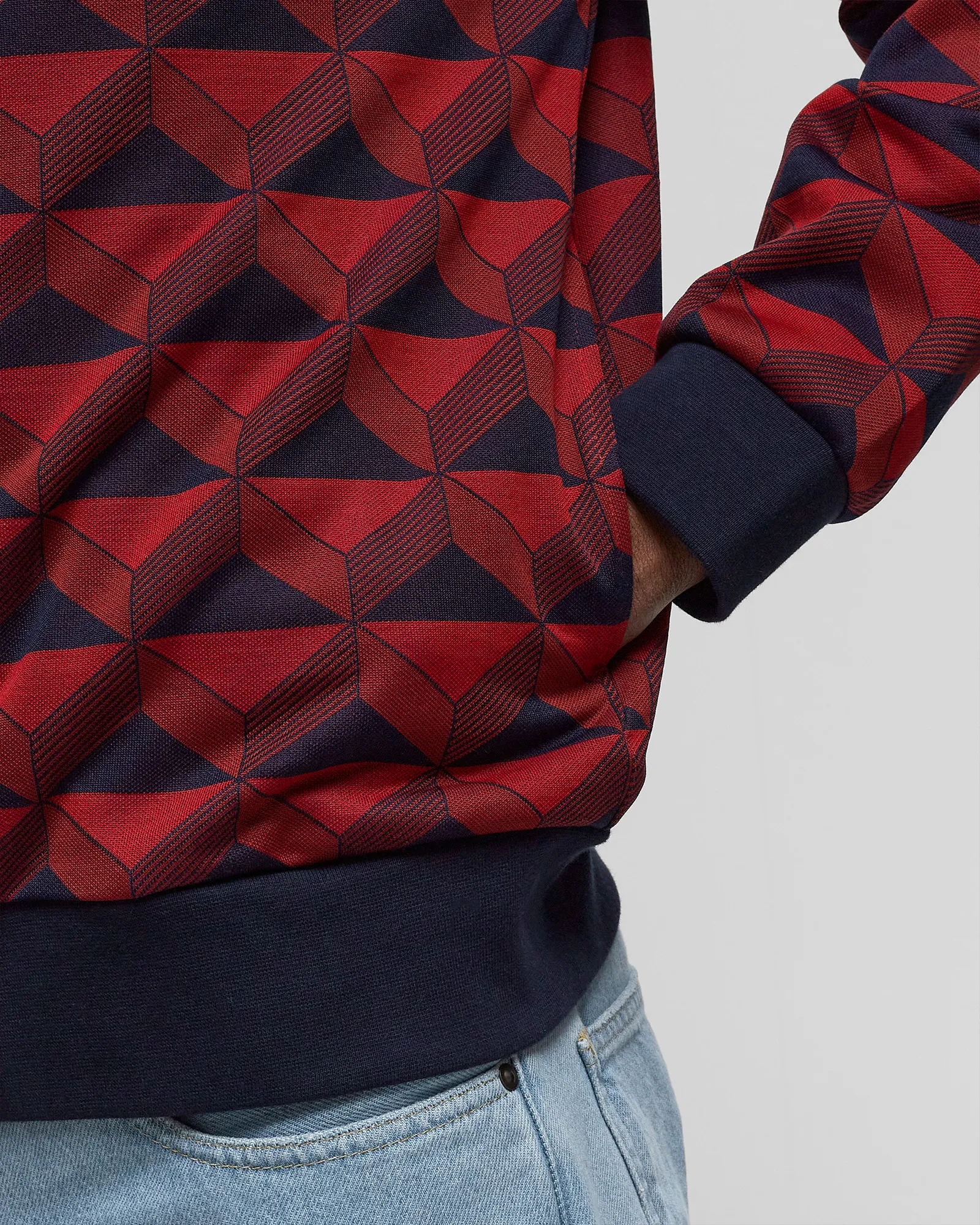 Lacoste JACQUARD ZIP-UP SWEATSHIRT