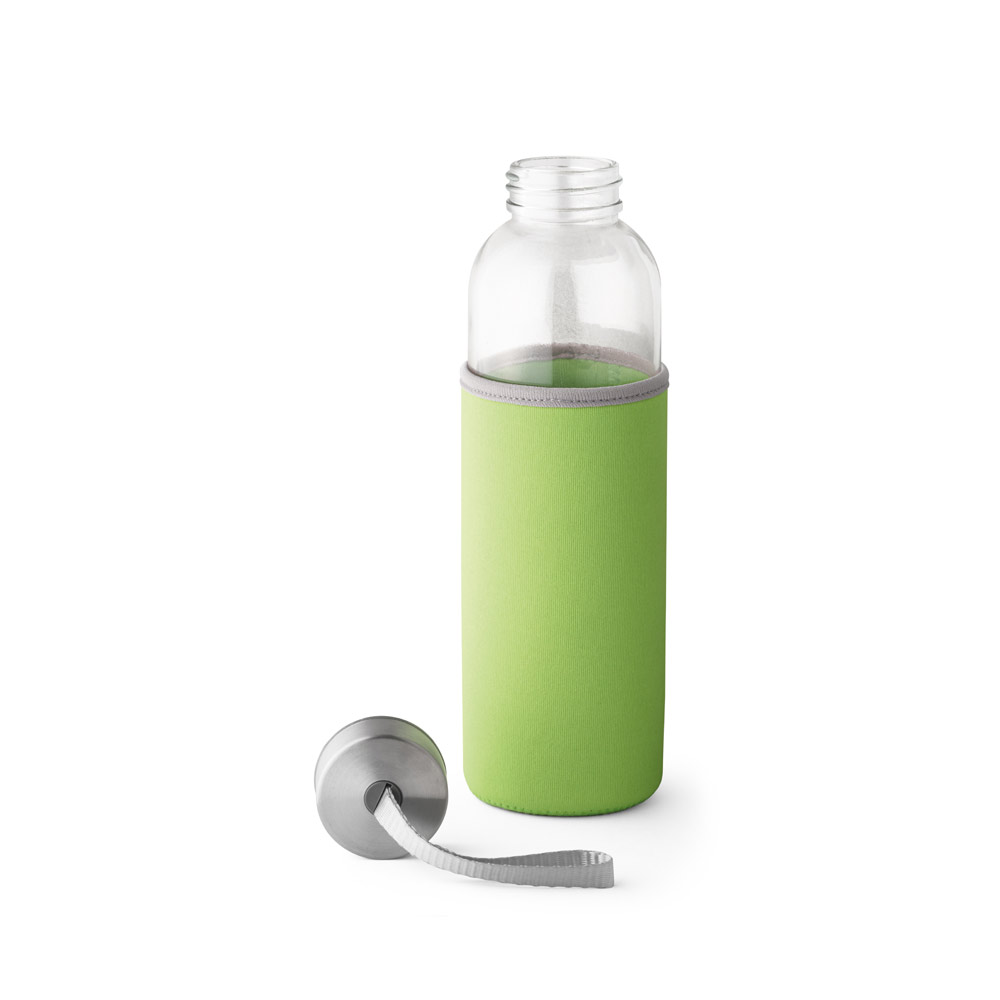 hi!dea 94646 - Bouteille de sport en verre et acier inoxydable 520 mL