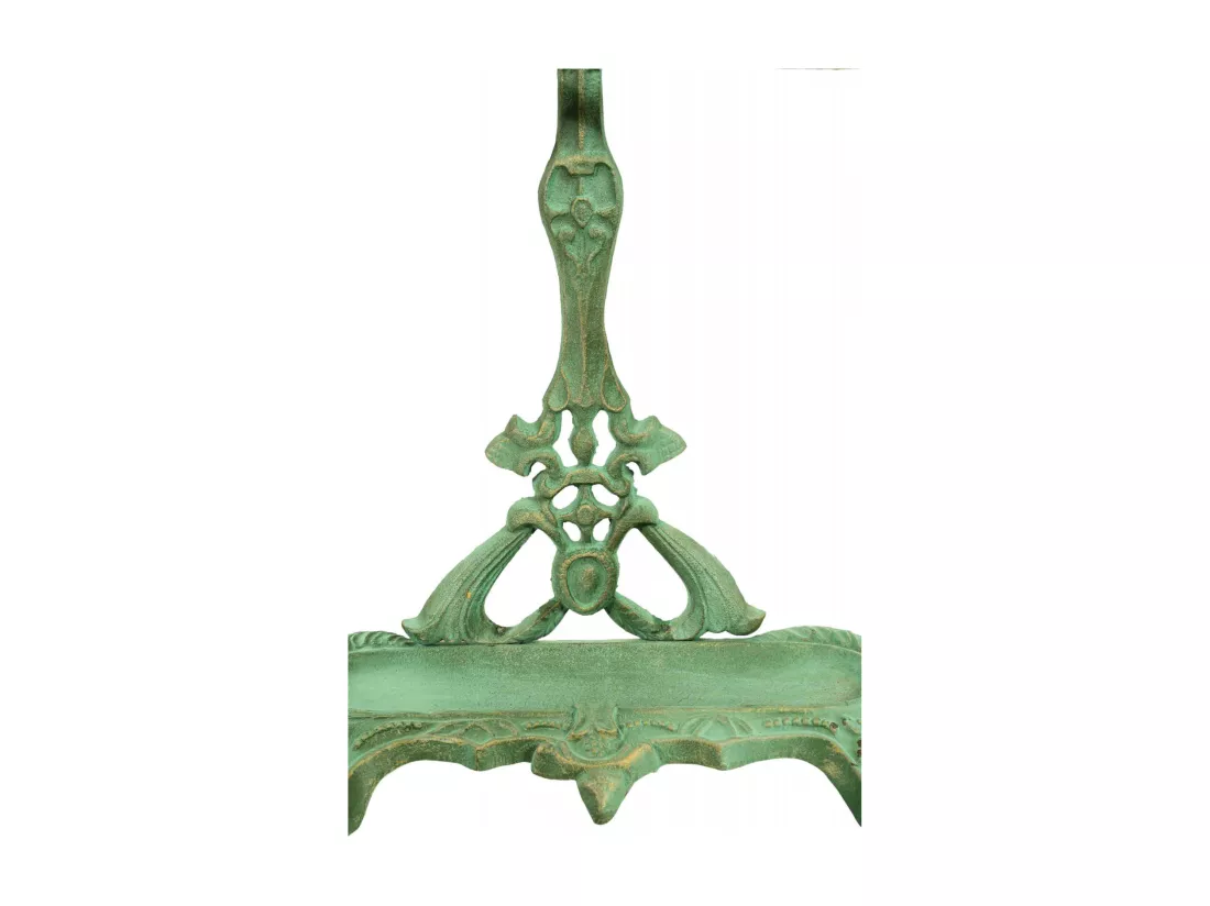 BISCOTTINI Porte-parapluies - Fonte finition vert antique - Présentoir - Design - Intérieur - Extérieur - Couloir - Entrée - Jardin - Porte-parapluies - 53x23x76 cm