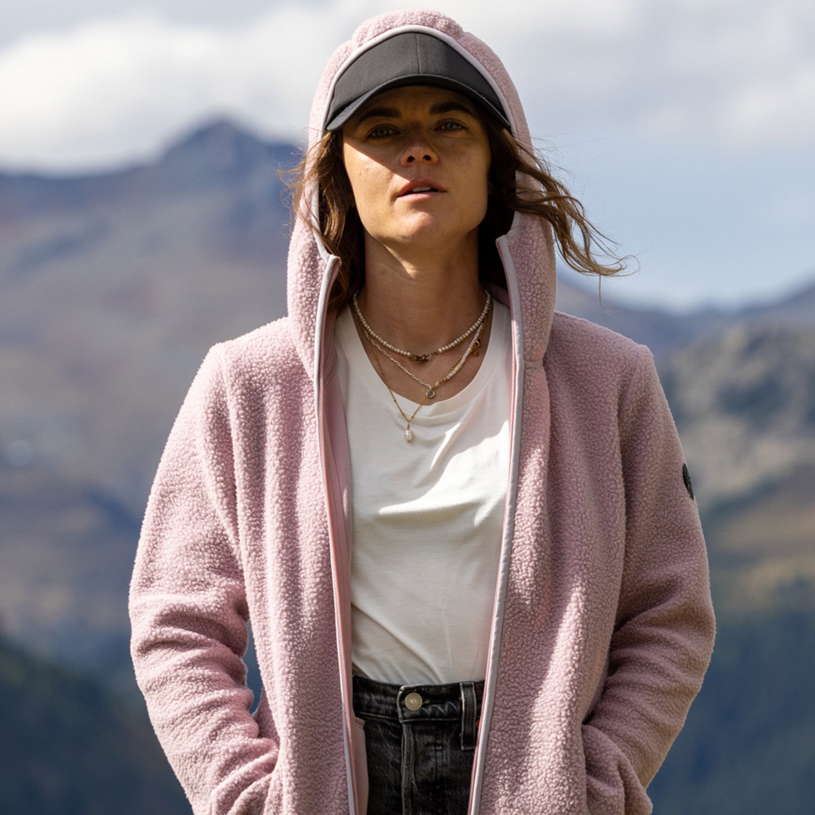Frauen Sherpa Jacke Bee mauve shadows