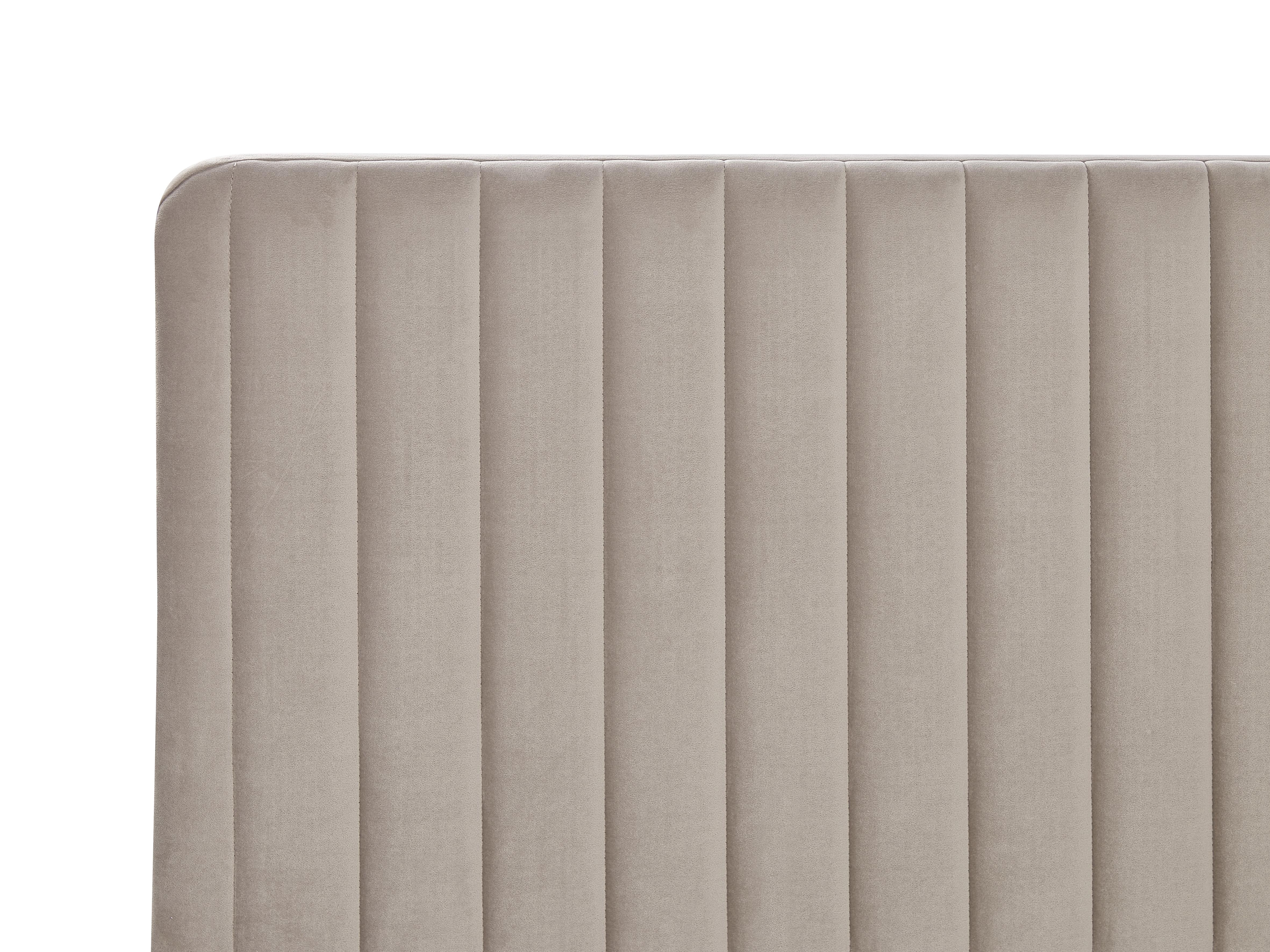 Bed Fluweel LUNAN 180 x 200 cm Taupe