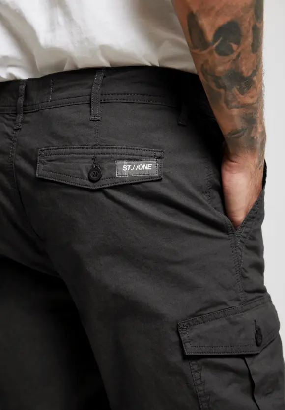 Regular Fit Cargoshorts - coal grey