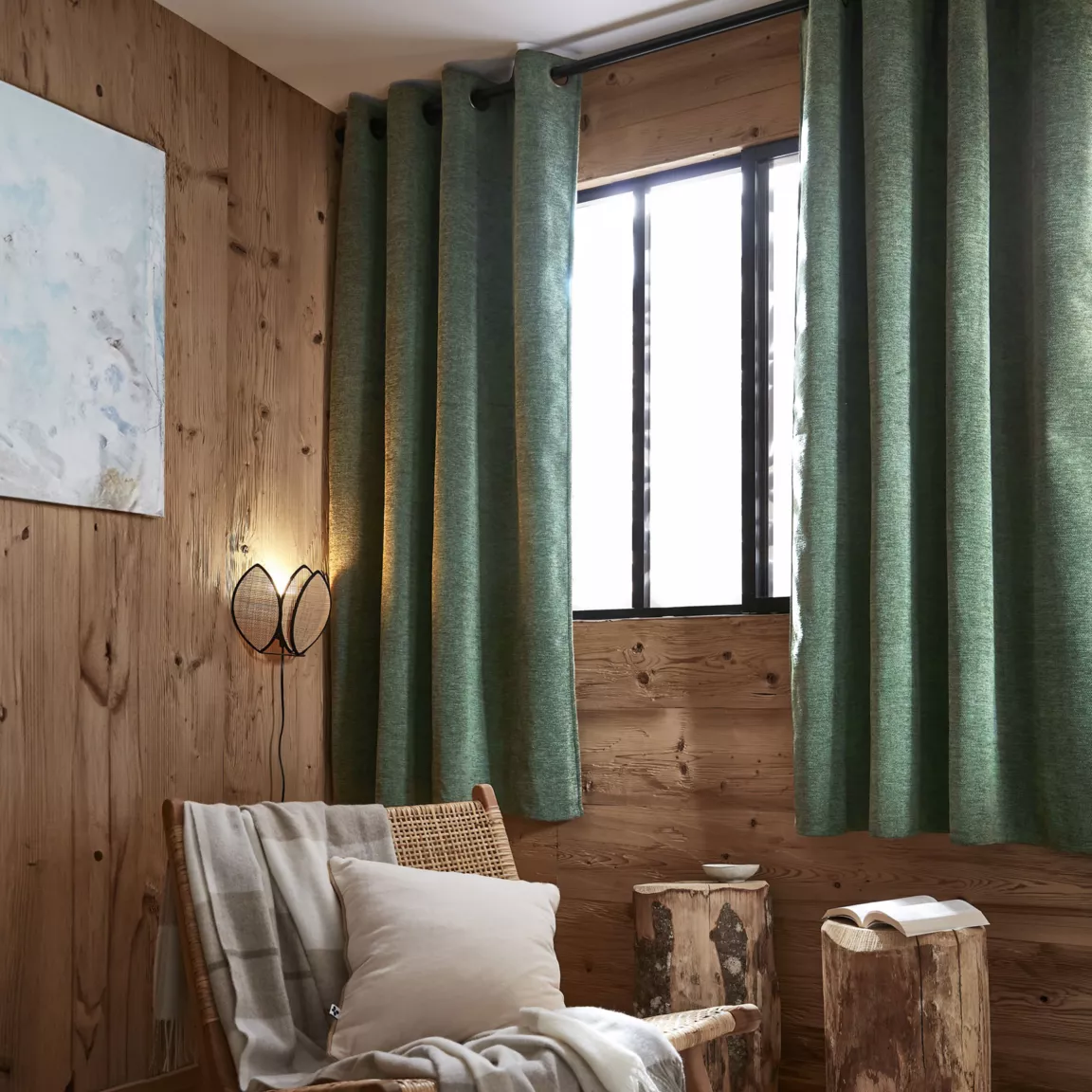 Rideau occultant isolant Total Blackout (140 x 180 cm) Magnus Vert romarin