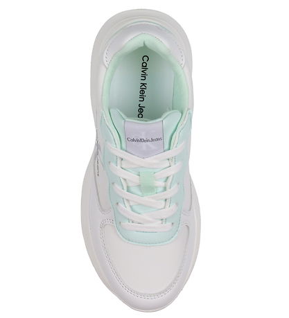 Calvin Klein Sko - Low Cut Lace Up - Hvid/Aquamarine