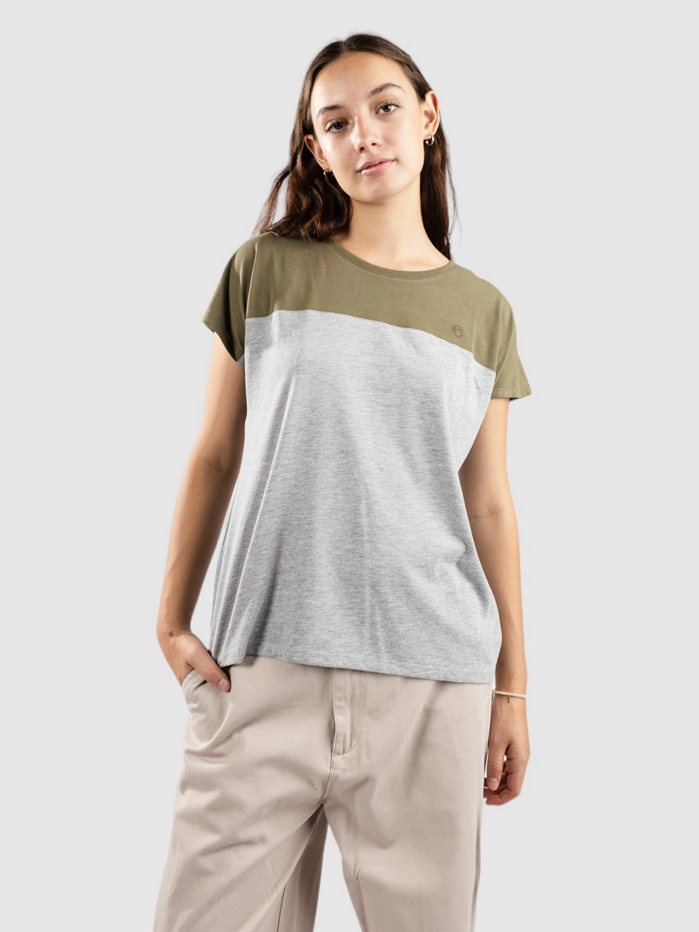 Kazane Yrsa T-Shirt burnt olive athl heath gr