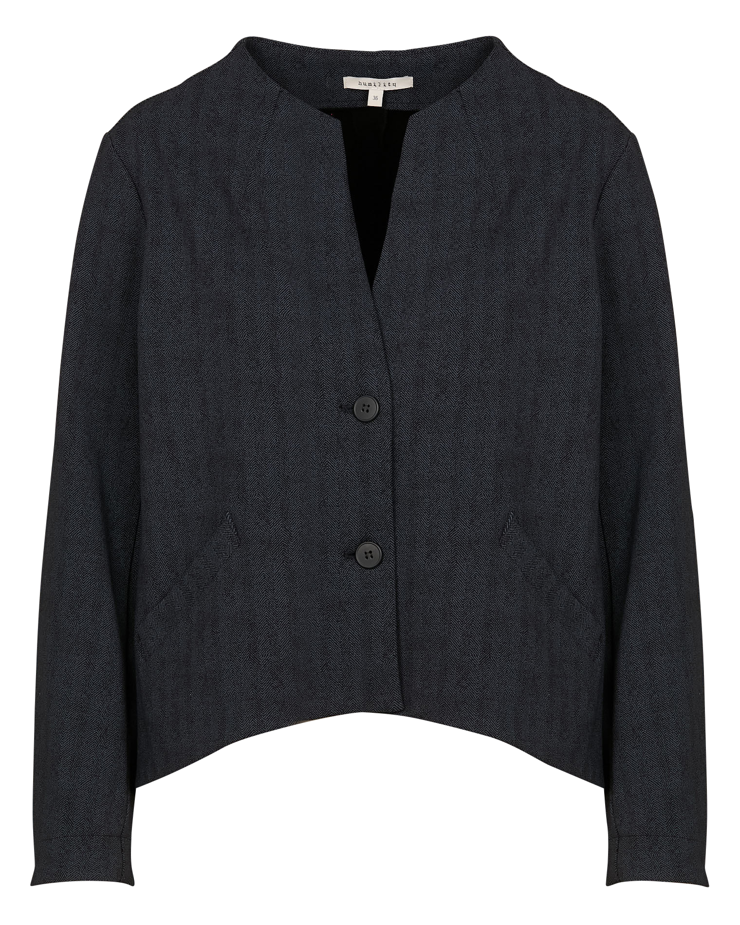 Veste trapèze à col V | Gris
