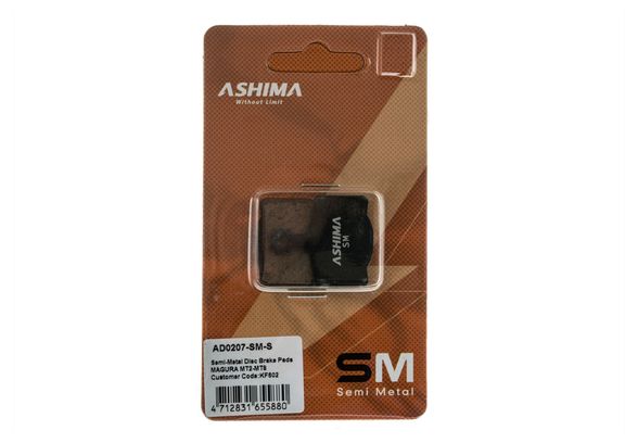 ASHIMA Paire de Plaquettes MAGURA MT2 / MT4 / MT6 / MT8 Semi Métalliques