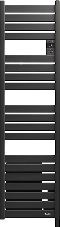 Sèche-serviettes électrique à inertie fluide Sauter Kelud Slim gris 500W + soufflerie 1000W