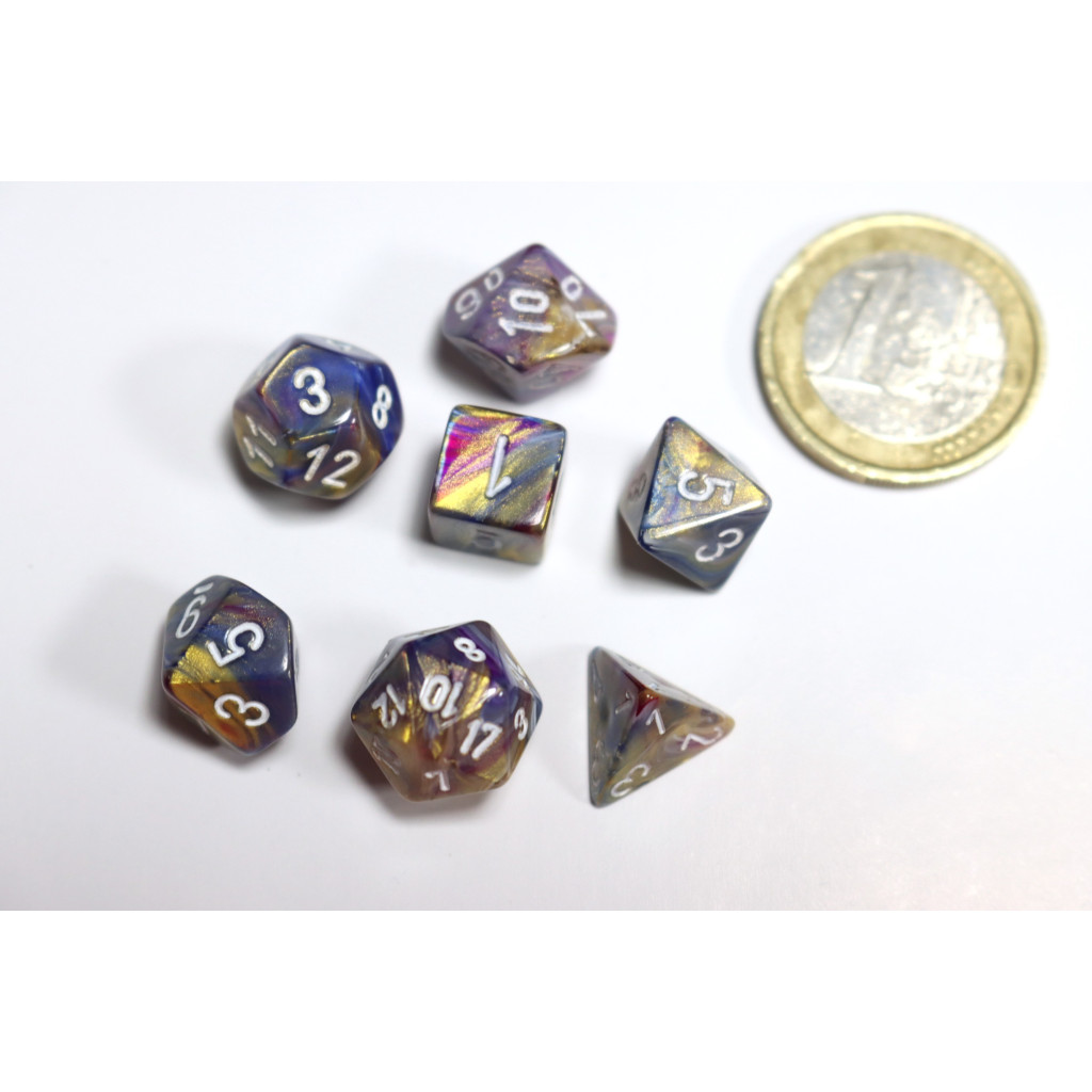 Set de 7 Mini Dés JDR Chessex : Festive