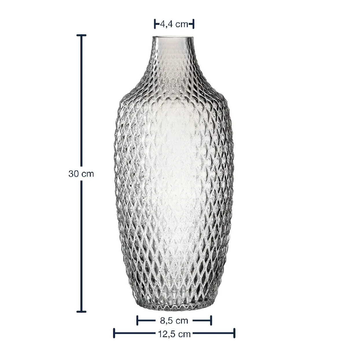 Leonardo Poesia Vase - Verre Gris