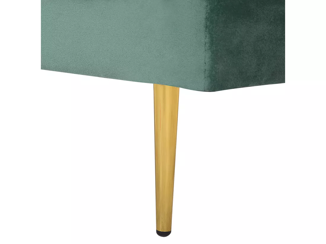 Chaise longue en velours vert menthe côté droit MIRAMAS