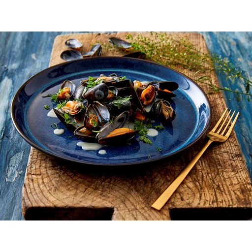 Bitz Gastro Frokosttallerken, Sort/Blå, Ø21 cm