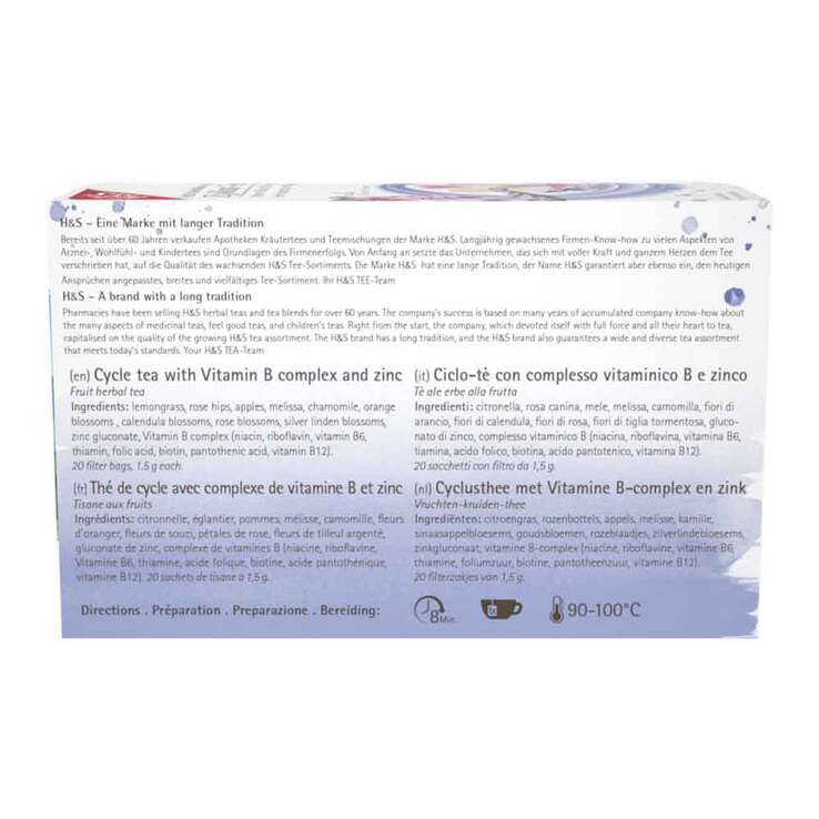 H&S Zyklus-Tee mit Zink und Vitaminen Filterbeutel, 20X1.5 g