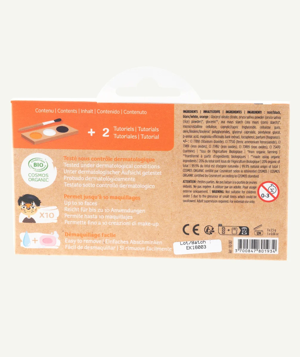 NAMAKIKIT 3 COULEURS TIGRE ET RENARDS ORANGE BLANC ET NOIR