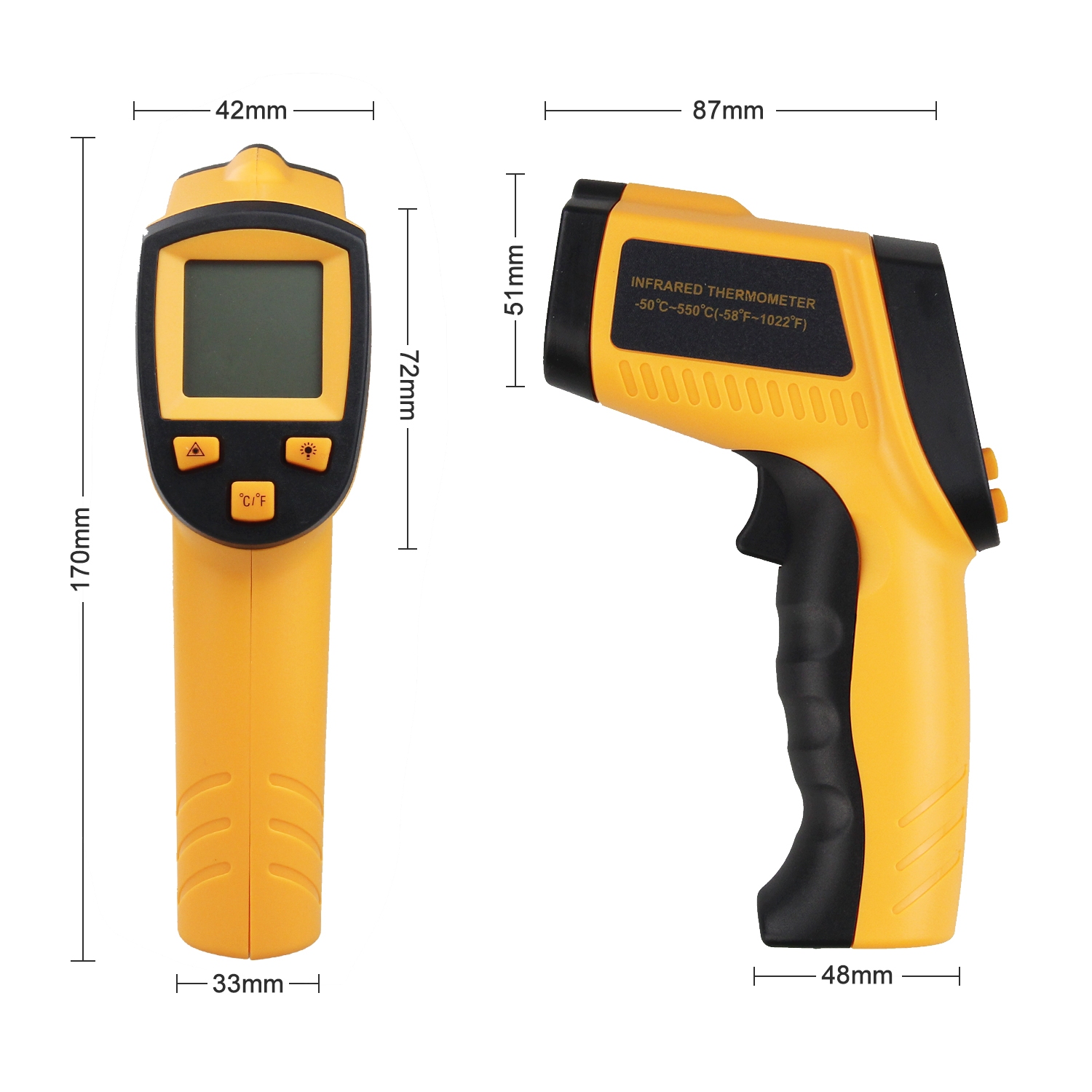 Pyrometer bis 550 °C