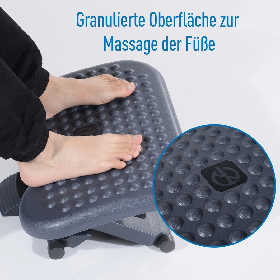 HOMCOM Fußstütze höhenverstellbar schwarz