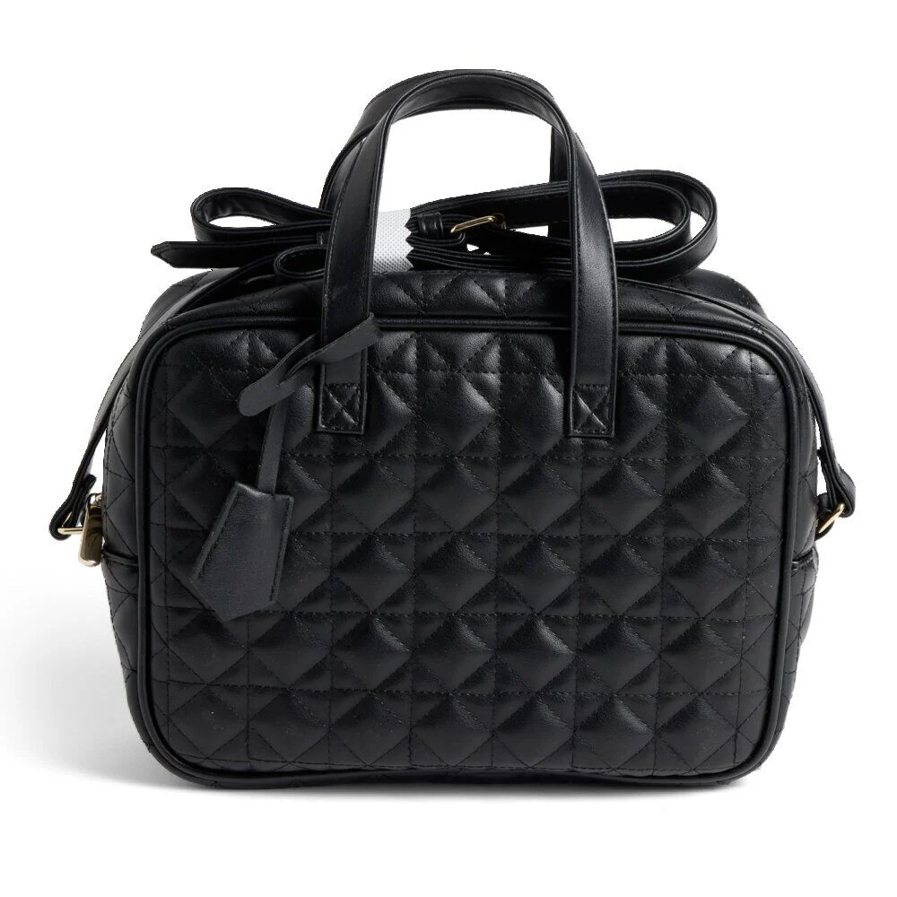 Sac à main bandoulière noir grand format 25,5x8,5xH19cm