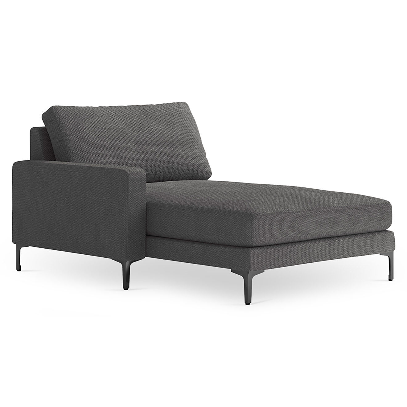 Mazzini Sofas Chaise Longue Gauche Venus gris foncé - 160x104x90 cm