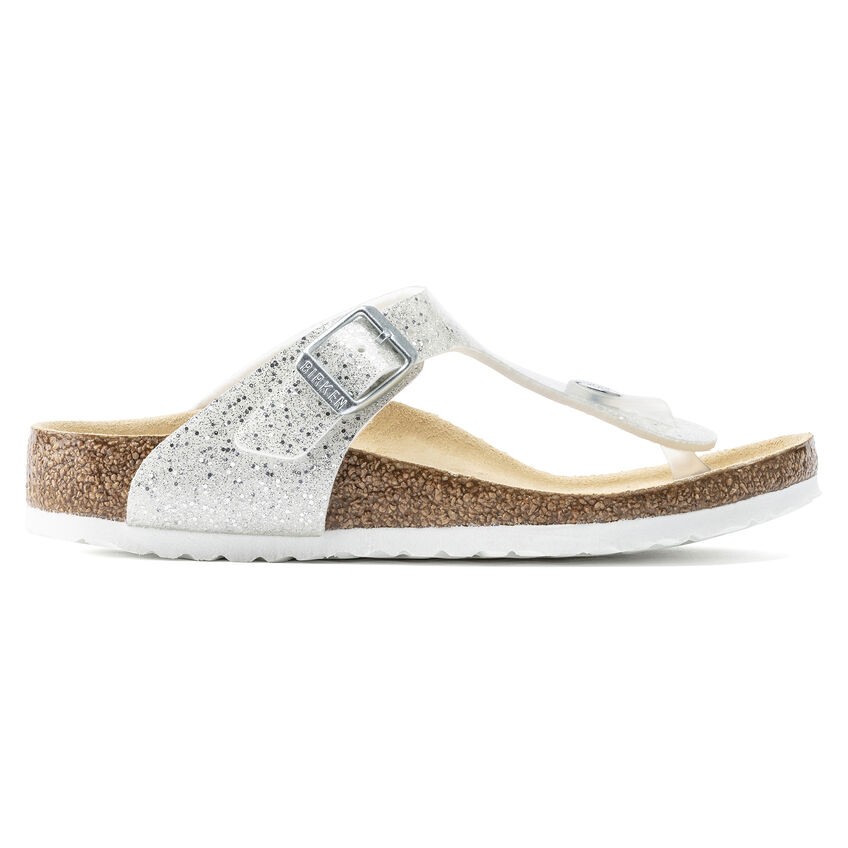 Birkenstock - GIZEH Børn Birko-Flor Smal - Cosmic Sparkle White