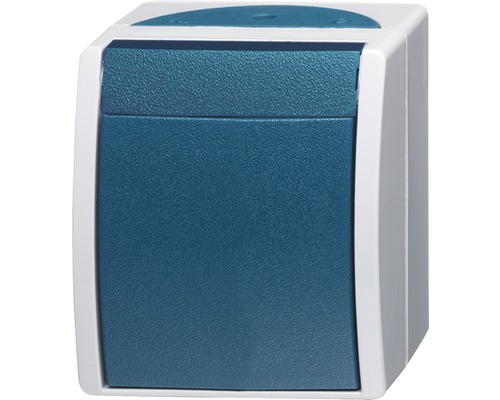 Busch-Jaeger 2601/6 W-53 Opbouw-, natte ruimte-aan/uit/omschakelaar IP44 lichtgrijs/blauwgroen Ocean
