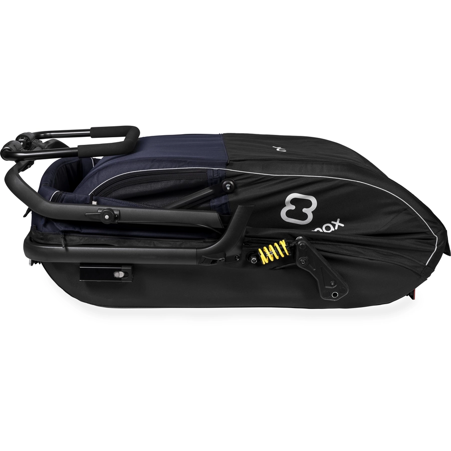 hamax Hundeanhänger mit Bett und Regenverdeck Pluto L navy  blueblack