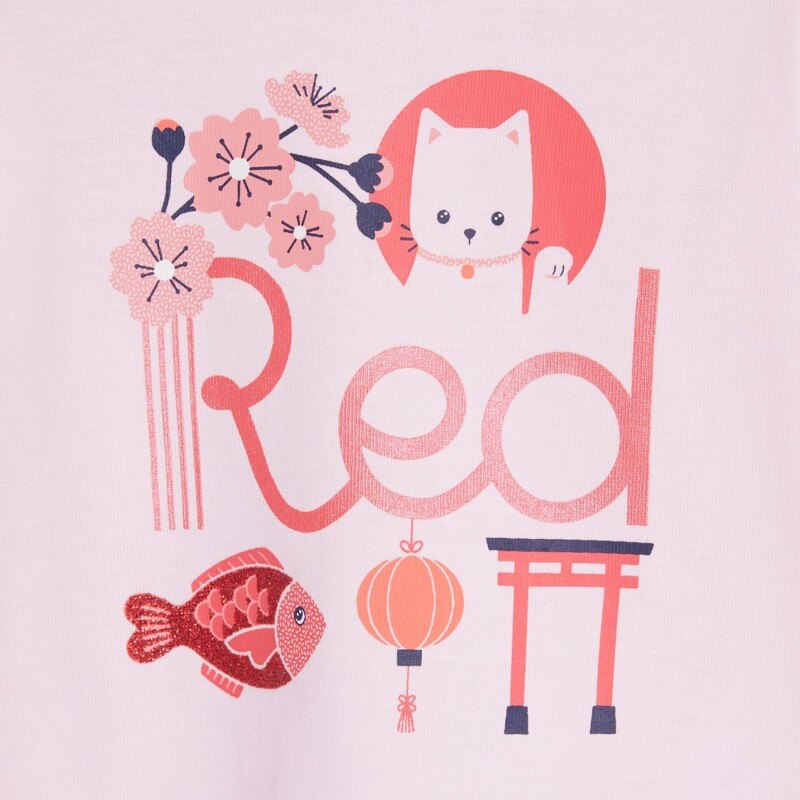T-shirt rouge bébé fille Rouge