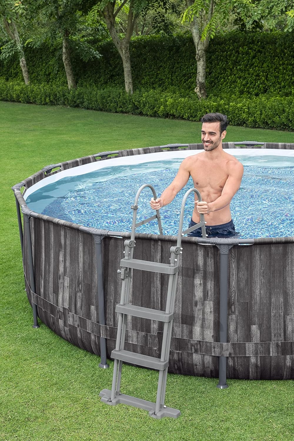 Bestway 5614X Pool Fuori Terra Steel Pro Max 366 x 100 cm, Blau