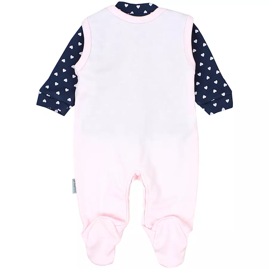 TupTam Baby Unisex Strampler-Set mit Aufdruck Spruch 2-tlg rosablau