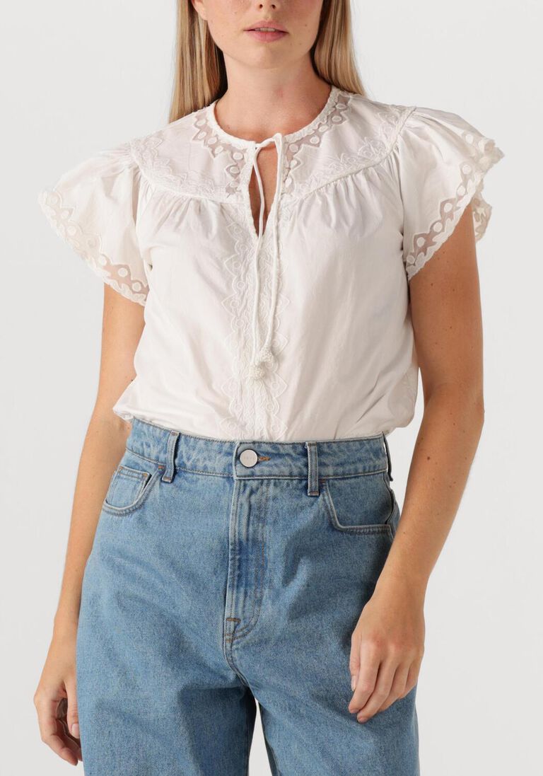 witte ulla johnson top effie flutter sleeve top