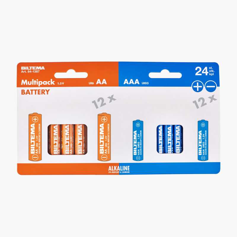 Batterier 1,5 V, Multipack