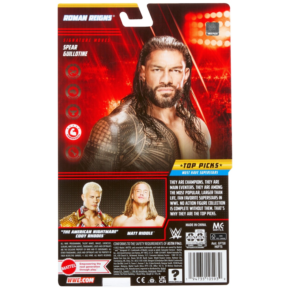 WWE Basic Series Top Picks Roman Reigns Actionfigur