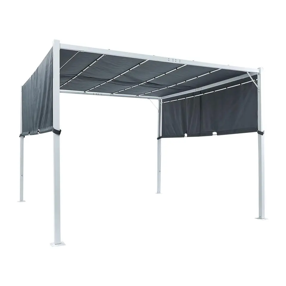 PARGA - Tuinpaviljoen - Grijs/Wit - Polyester
