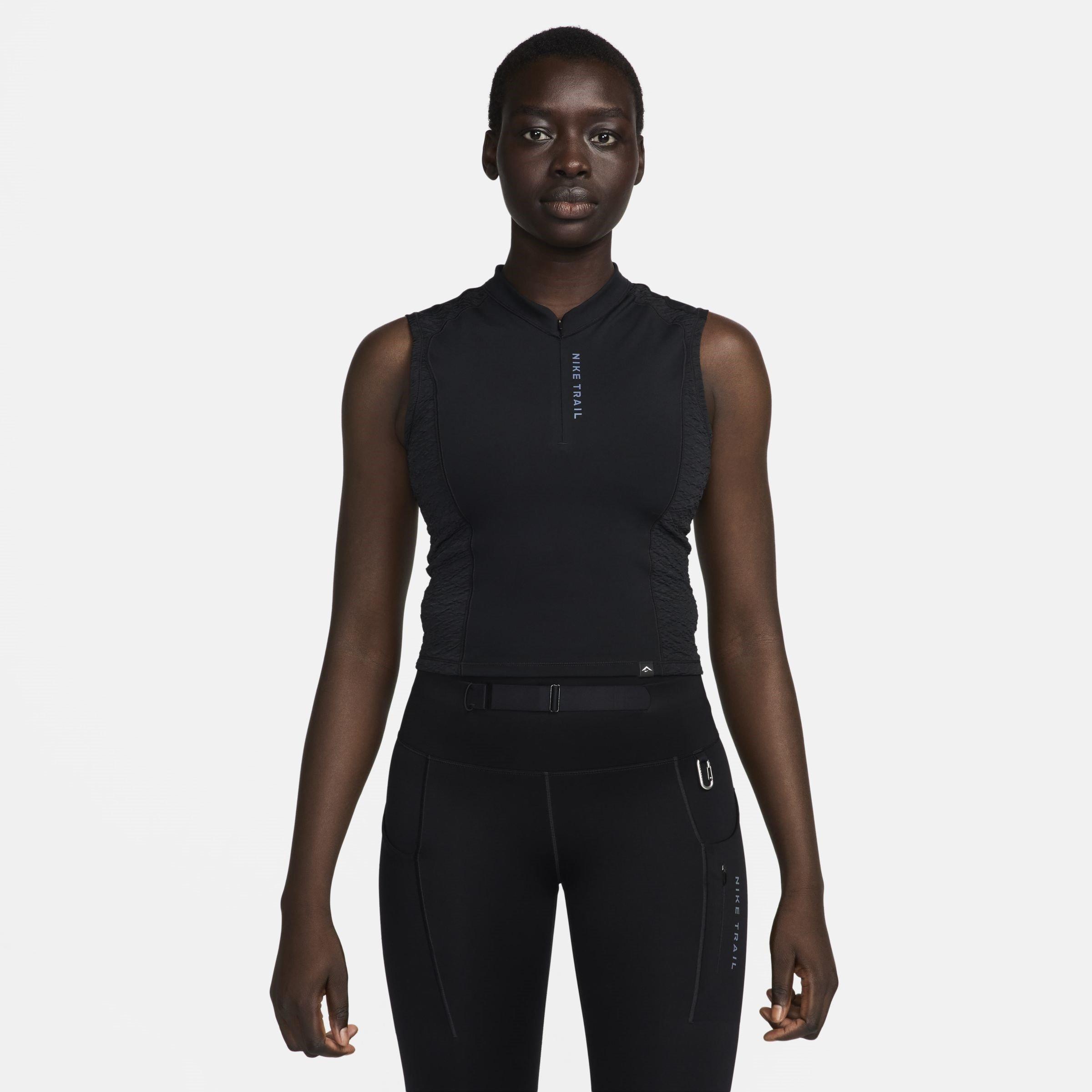 Nike Trail Womens Dri FIT 1 2 Zip Running Tank Top