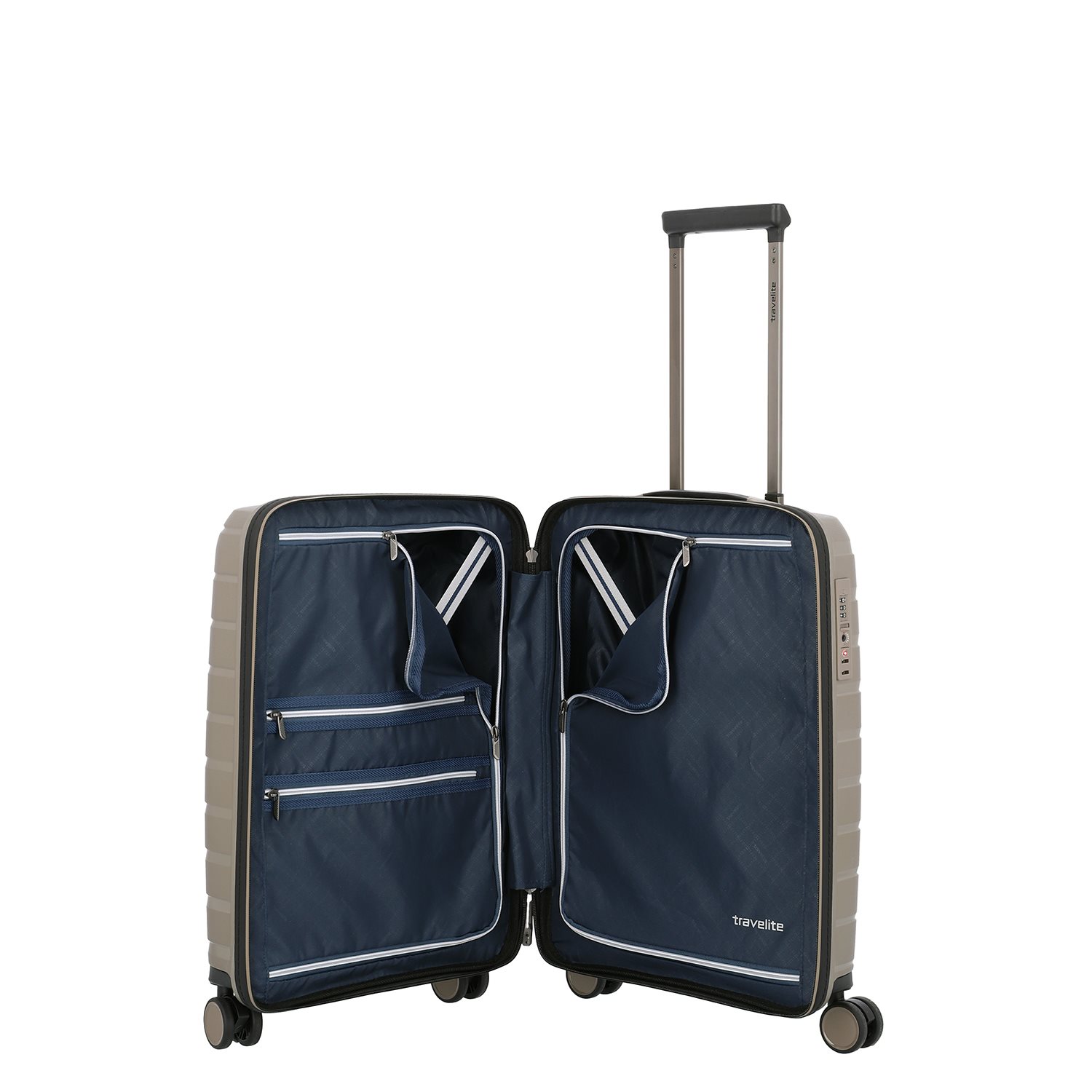 Travelite Air Base 4 Wiel Trolley S champagne metallic