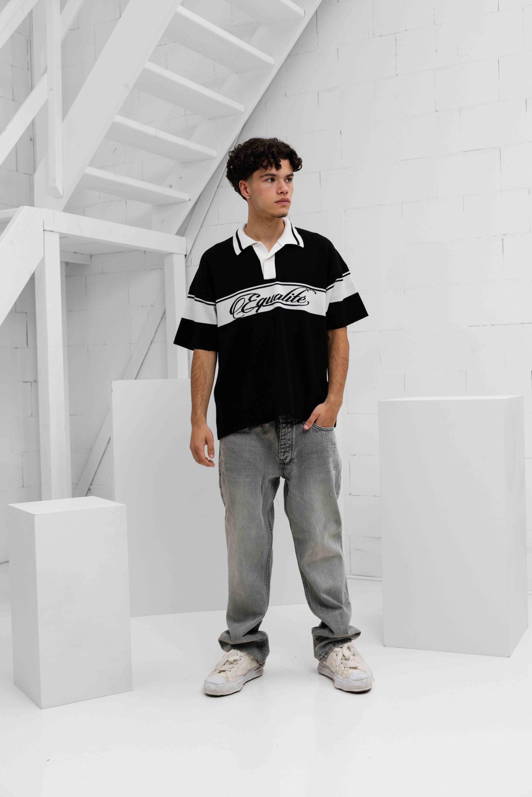 Equalité Jaden Knit Polo Heren Zwart