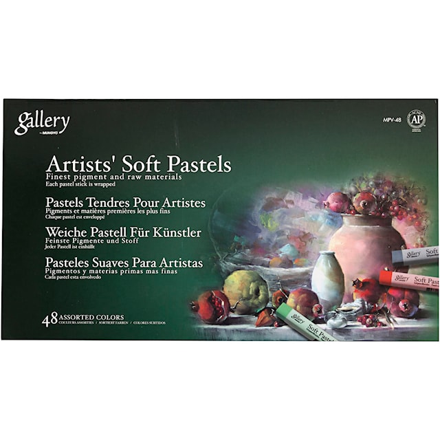 Gallery tørrpastell, tykkelse 10 mm, L: 6,5 cm, 48 stk., ass. Farger