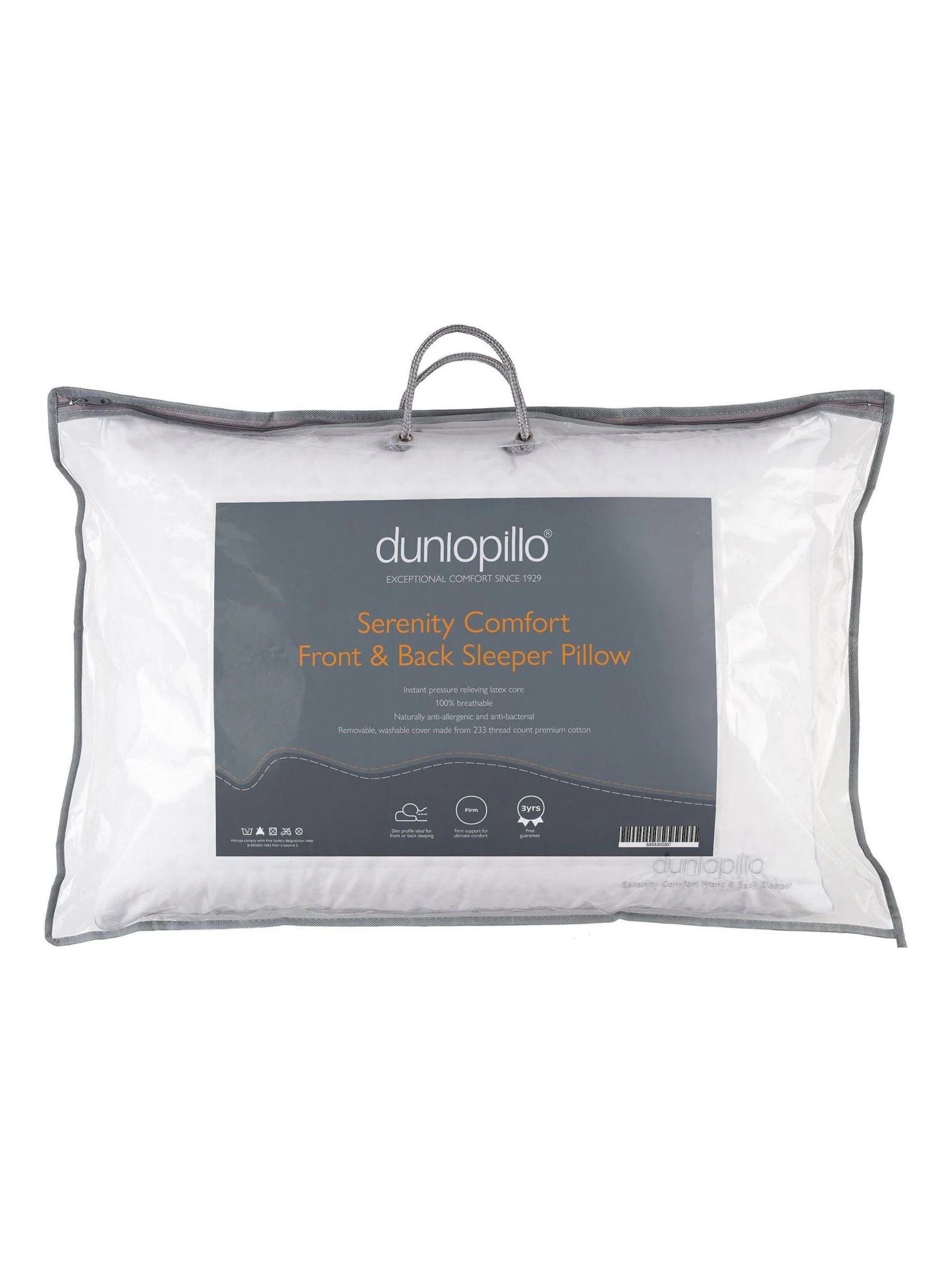 Dunlopillo Front Back Sleeper Latex Pillow with Cotton Cover