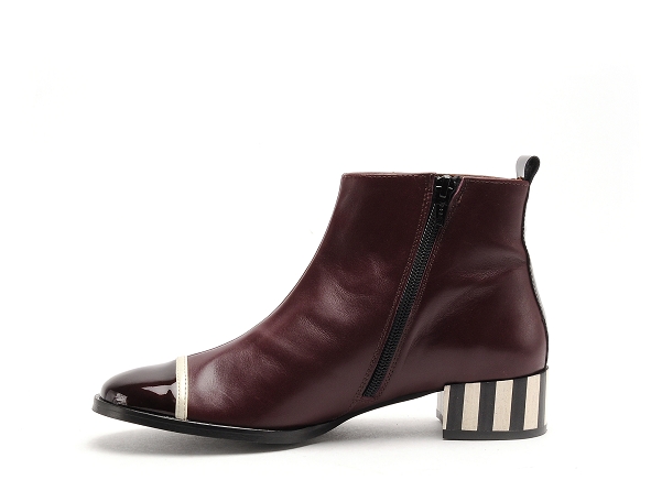 Nemonic boots bottine talons femme 2174 bordeaux