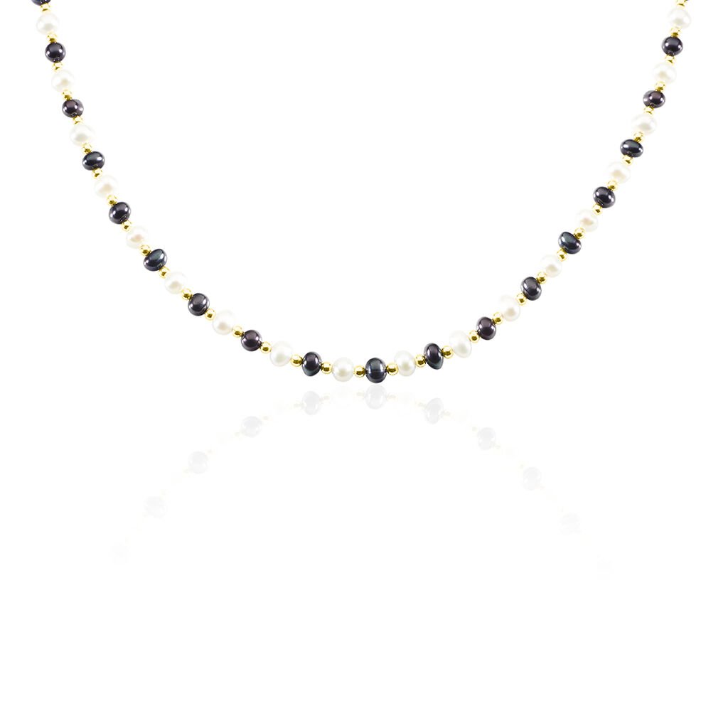 Collier Kenaae Or Jaune Perle De Culture