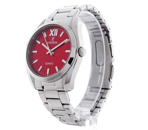 Festina Unisex Festina Silver Red Face Watch
