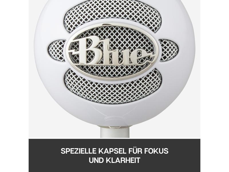 Blue Kondensatormikrofon Snowball iCE Weiss Desktop-USB-Mikrofon