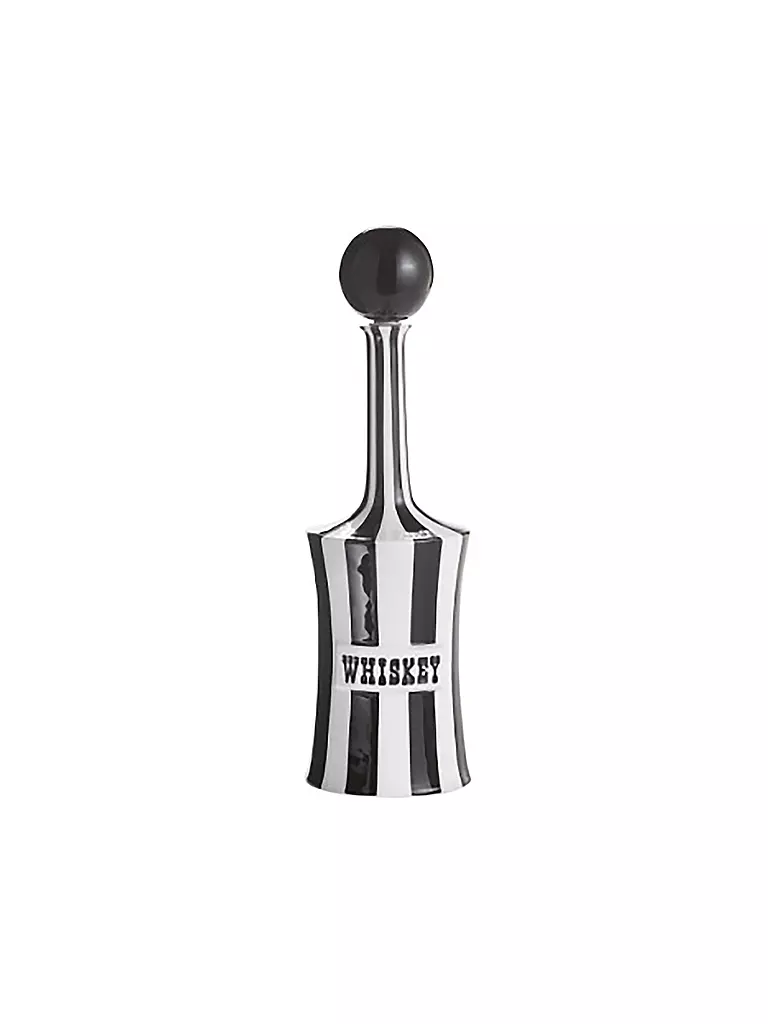 JONATHAN ADLER Whiskey Karaffe VICE 1000ml Black / White schwarz