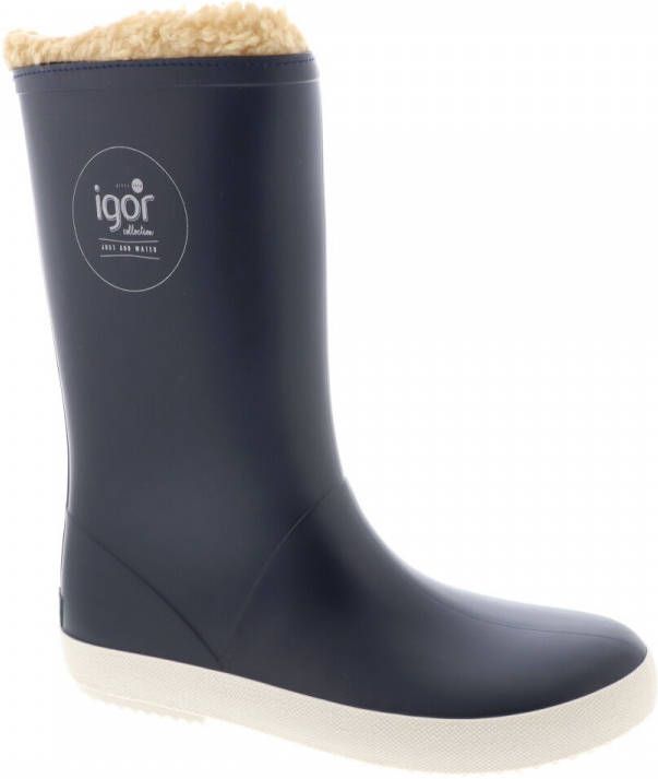Igor gevoerde regenlaarzen blauw kids Rubber 29