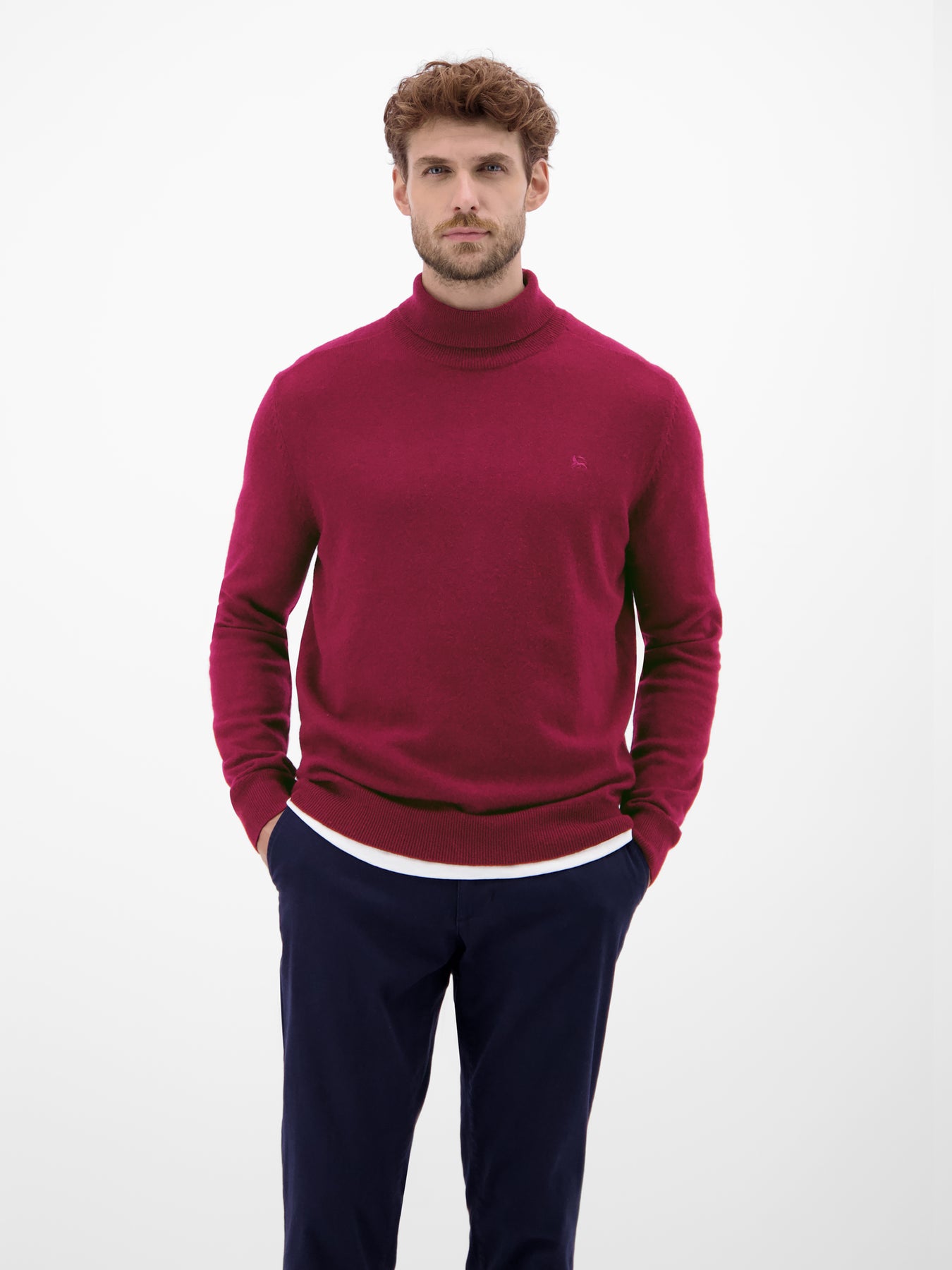 Herren Rollkragenpullover aus Woll-Kaschmir-Mix – lässige Optik, wärmender Tragekomfort